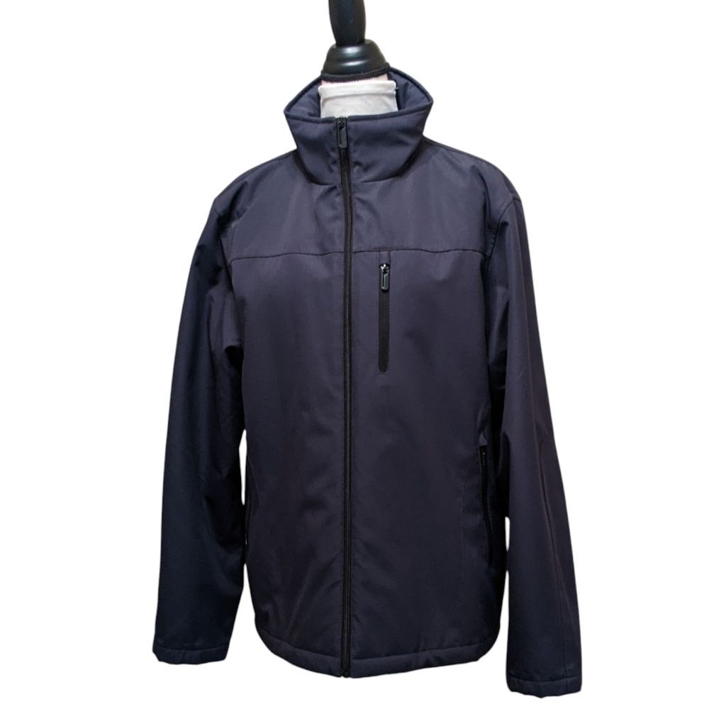 TUMI T TECH Windbreaker Jacket Coat Men's Lined Navy Blue Water Resistant Large